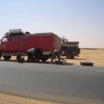 Reifenreparatur in Karima Sudan