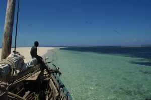 Ankunft auf der Sandinsel