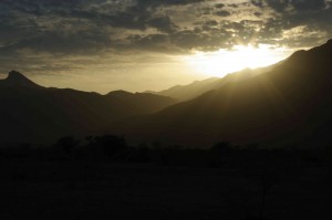 Sonnenuntergang im Omo Valley